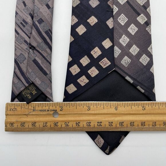 Bruno Piatelli / Neil Bottle / Daniel Silk Neckties Lot of 3 Abstract Iridescent - Picture 13 of 16